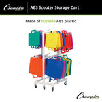 Champion Sports Durable ABS Scooter Storage Cart