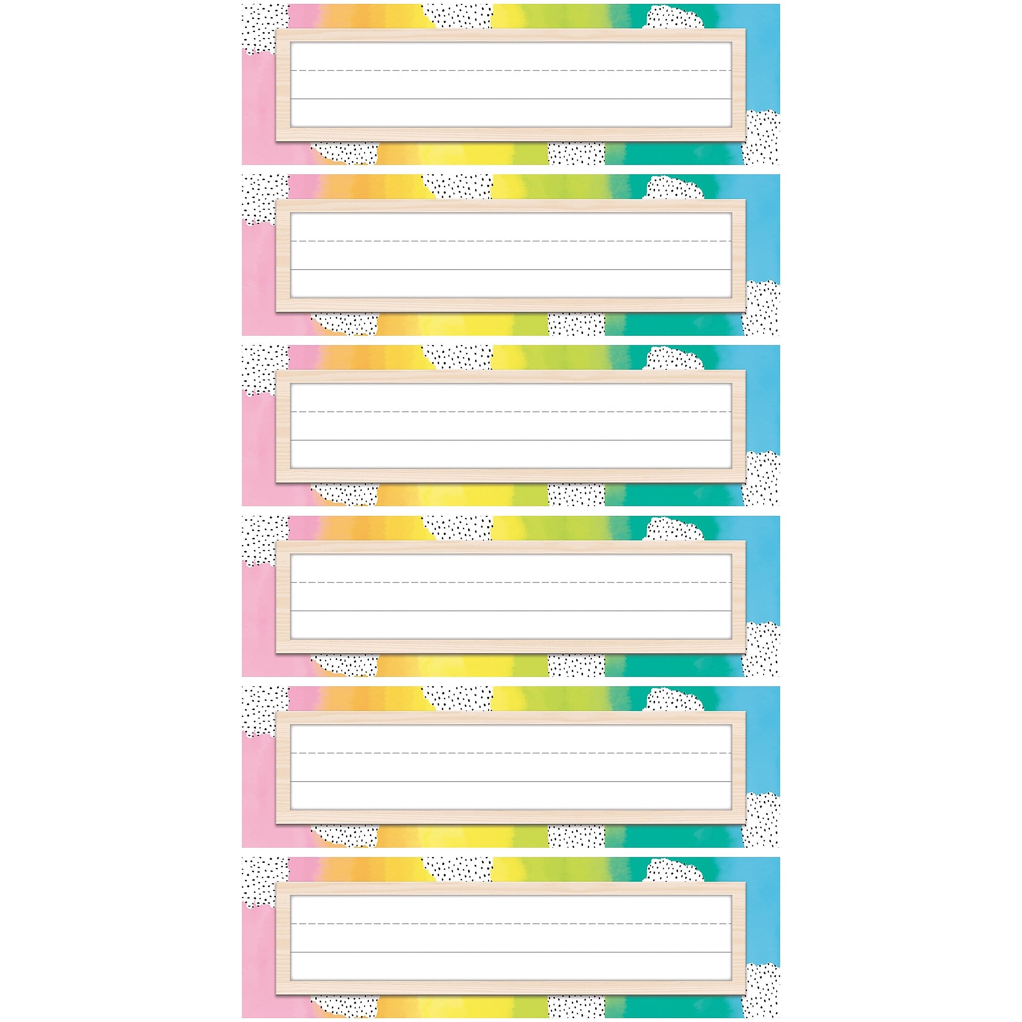 Happily Ever Elementary Creatively Inspired School Name Plates, 9.5" x 2.8", 36/Pack, 6 Packs/Bundle (CD-122156-6)