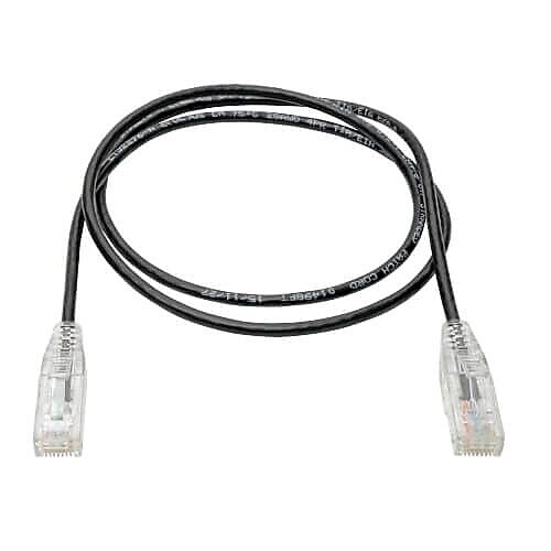 Tripp Lite 2' CAT-6 Ethernet Cable, 28 AWG, Black (N201-S02-BK)