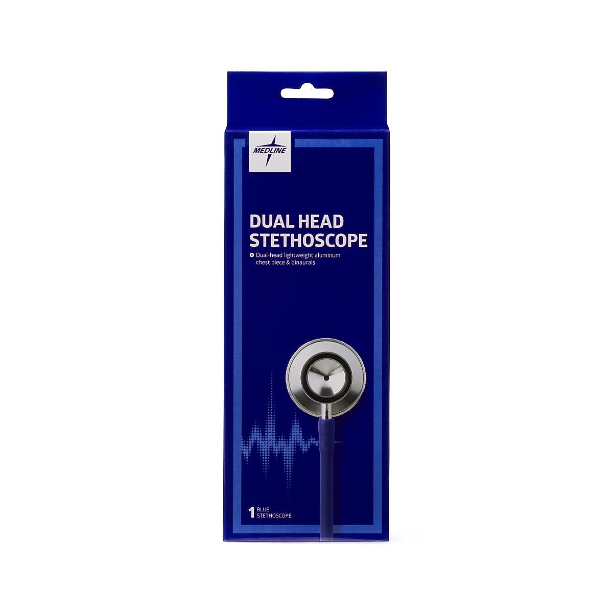 Medline Dual Head Stethoscope, Blue (MDS926203)