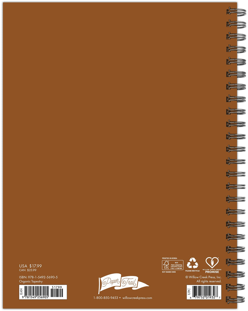 2025-2026 Willow Creek Organic Tapestry 6.5" x 8.5" Academic Year Weekly & Monthly Planner, Multicolored (56905)