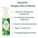 Absolute Green Eco-Friendly  All-Purpose Cleaner, Peppermint Scent, 25 Fl Oz.,  6/Carton (AG14-ST-6)