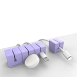 Function101 Cable Blocks, Magnetic Cable Organizers, Purple, 3/Pack (F101-CBXP3)