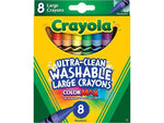 Crayola Ultraclean Washable Crayons, 8/Box, 24 Boxes/Carton (52-3280CT)