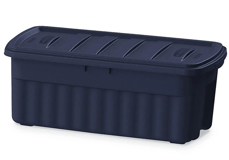 Rubbermaid Roughneck 200 Quart Storage Container, Plastic, Dark Indigo Metallic (UNXRMRT500000)