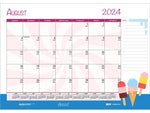 2024-2025 House of Doolittle Seasonal Holiday Depictions 22" x 17" Academic Monthly Desk Pad Calendar (1395-25)
