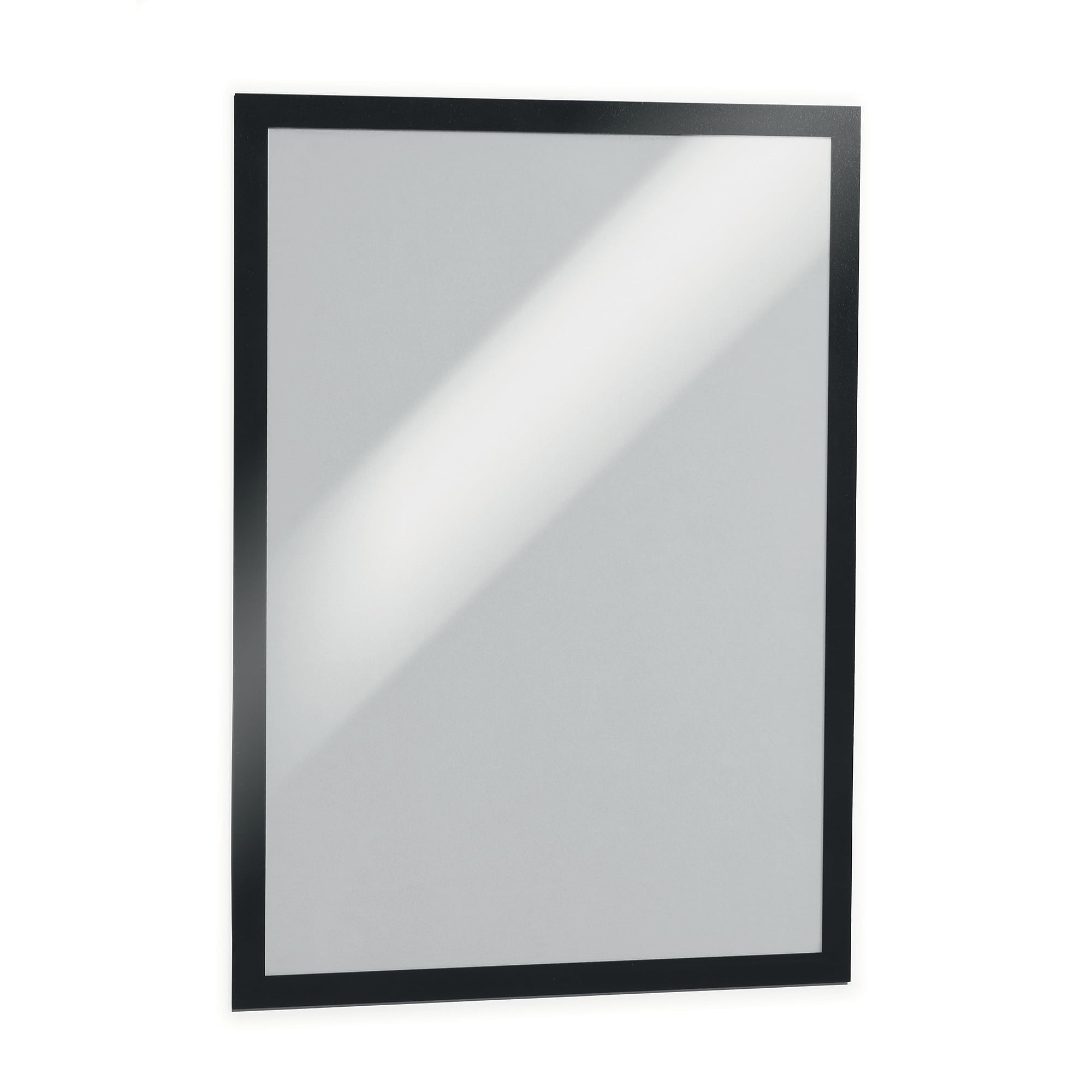 Durable Duraframe Sign Holder, 11" x 17", Wall Mounted, Black Plastic, 2/Pack (4769-01)