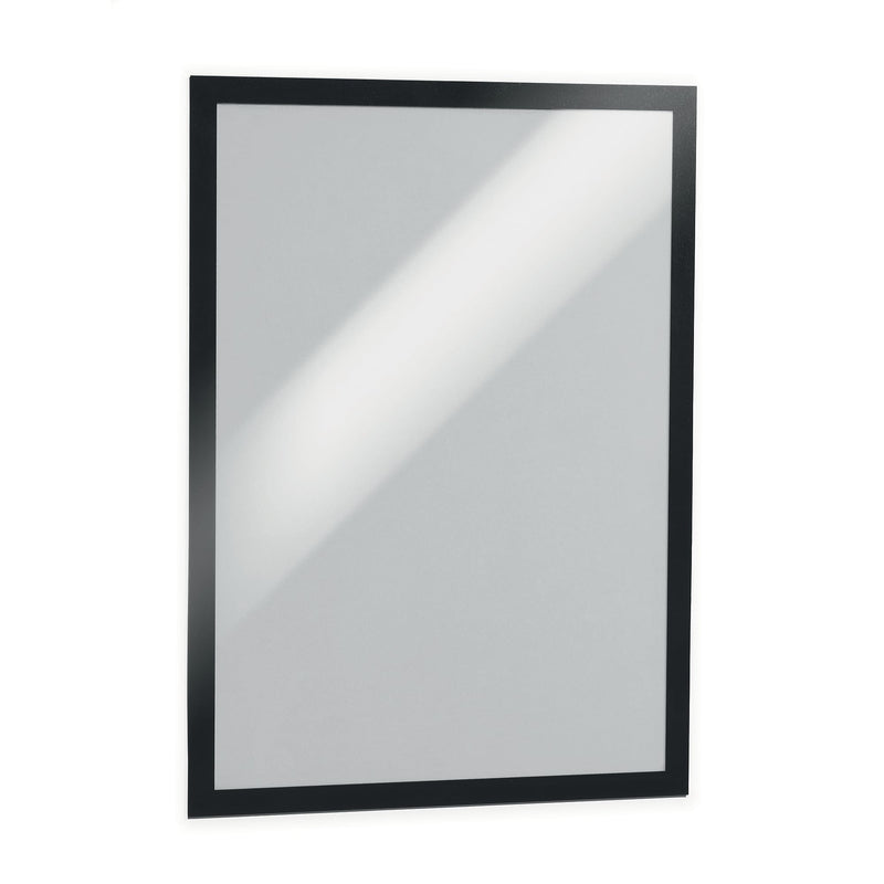Durable Duraframe Sign Holder, 11" x 17", Wall Mounted, Black Plastic, 2/Pack (4769-01)