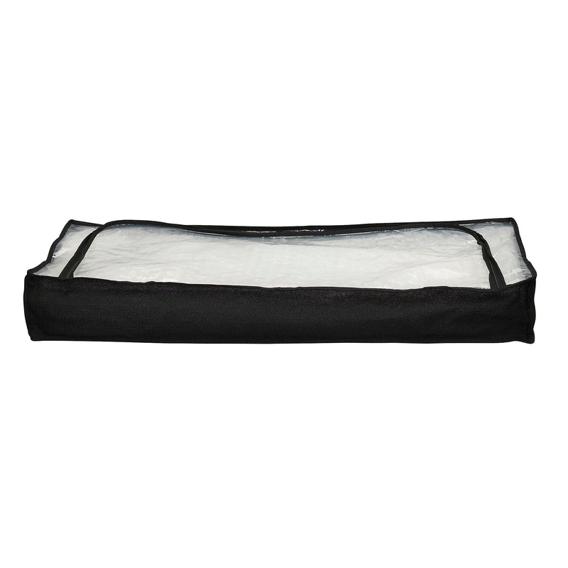 Household Essentials Under bed Storage Bag, Black with Clear PEVA Top (7609-1)