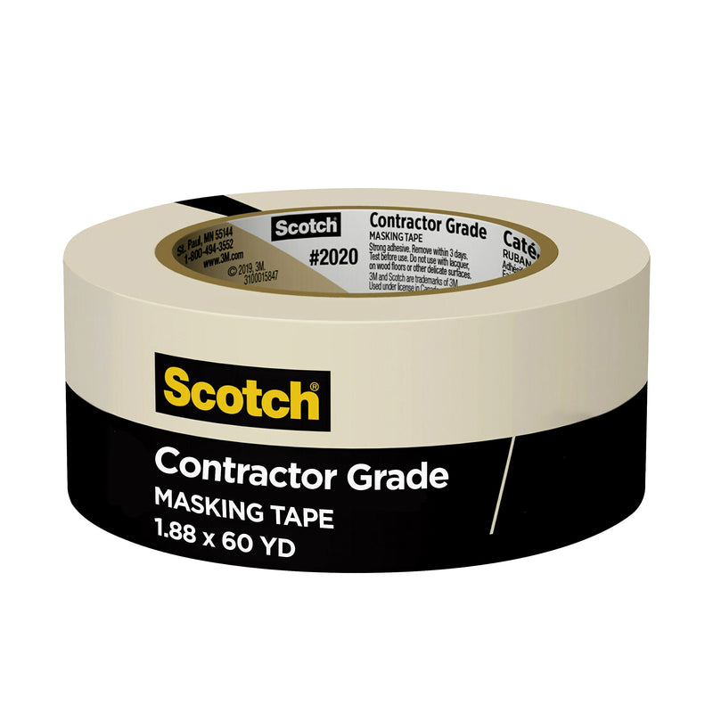 Scotch Masking Tape, 1.88" x 60 yds., Beige, (2020-2A-BK)