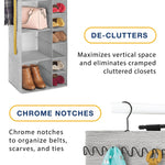 Whitmor Hanging Shoe and Sweater Organizer, Gray (5455-9667)