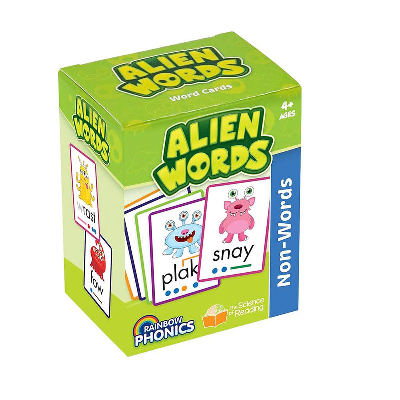 Junior Learning Rainbow Phonics Alien Word Cards, Non-Words, 148/Set (JRLRP109)
