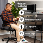 Mind Reader Memory Foam Office Chair Ergonomic Orthopedic Cushion, Gray (ORTHOCUSH-GRY)