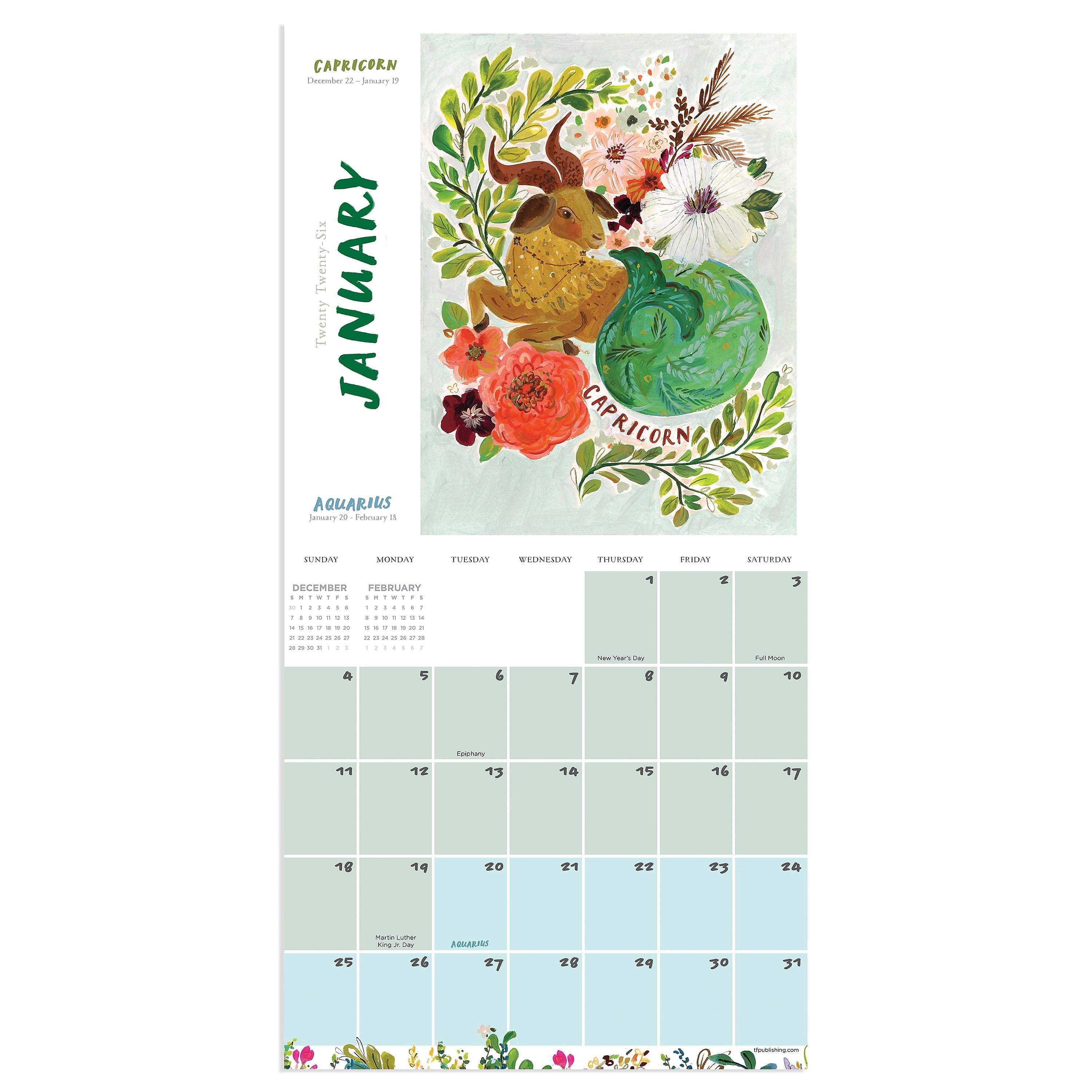 2026 TF Publishing 7" x 7" Monthly Wall Calendar, (26-2115)
