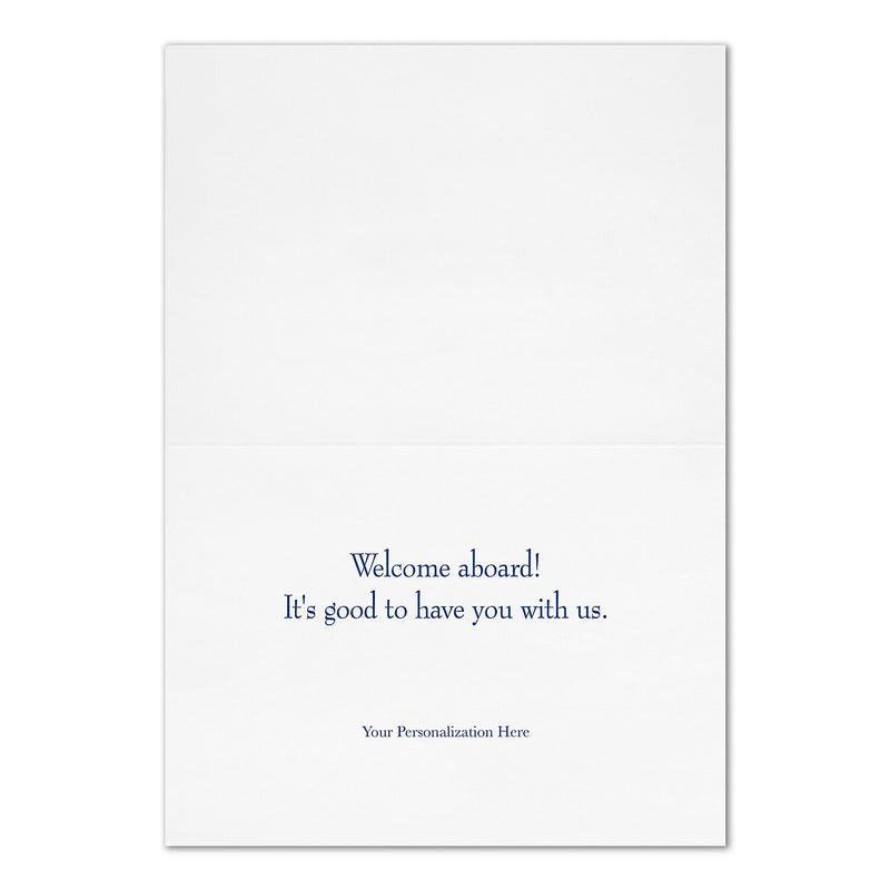"Welcome Brushstroke" Welcome Card w/ Silver Lined White Envelope, 25/BX
