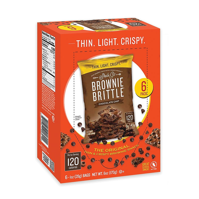 Sheila G's Brownie Brittle Chocolate Chip Cookies, 6 oz., 6 Bags/Pack (BBCC6)