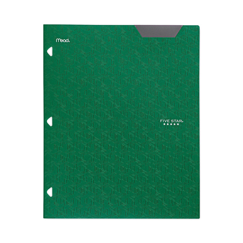 Five Star® Two-Pocket Stay-Put Plastic Folder, 11 x 8.5, Assorted, 4/Pack
