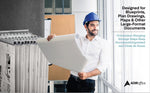AdirOffice Steel Hanging Wall File, For Blueprint & Large-Format Files, White (617-WHI-KIT1)