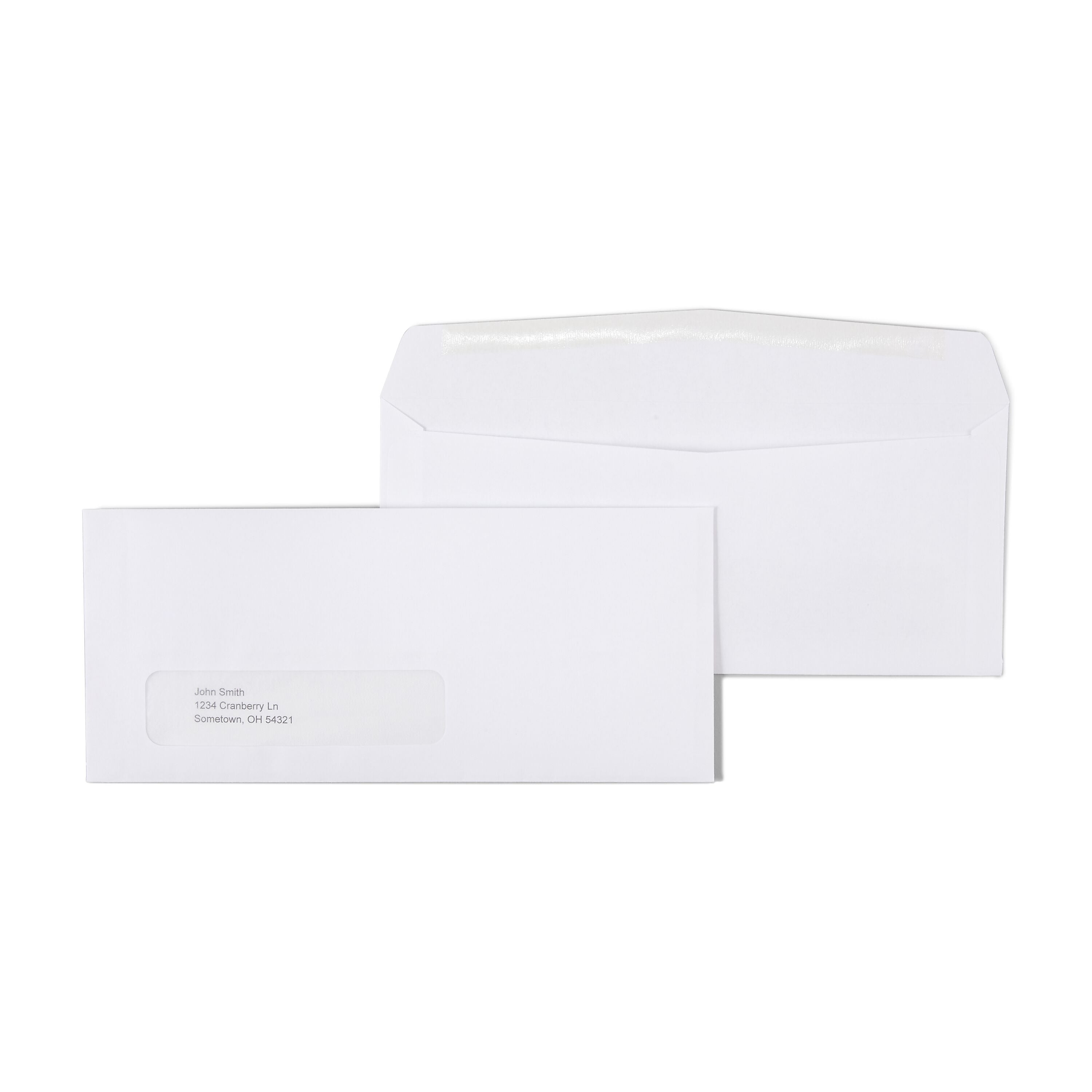 Staples Gummed #10 Business Envelope, 4 1/8" x 9 1/2", White Wove, 500/Box (SPL381937)
