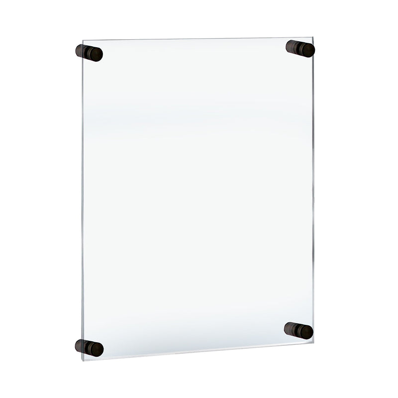 Azar Poster Holder, 22" x 28", Wall Mounted, Black, Acrylic (105524-BLK)