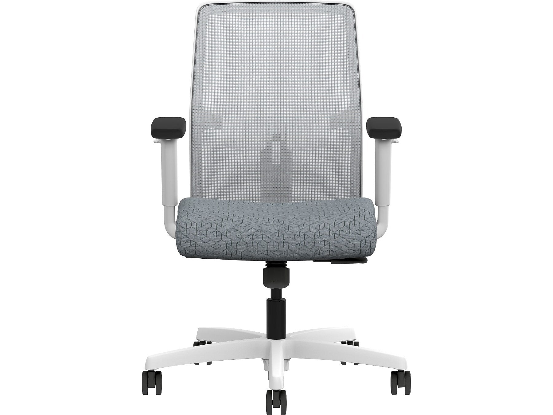HON Ignition 2.0 Fabric/Mesh Swivel Task Chair, Basalt/Designer White (HITLMKD.Y1.A.H.IF.APX25.DW.SB.DWX)