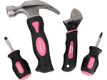 Apollo Tools Stubby Tool Set, 4-Piece, Pink/Black (DT0240P)