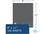 Roaring Spring Paper Products 1-Subject Notebooks, 9" x 11", College Ruled, 100 Sheets, Each (11096)