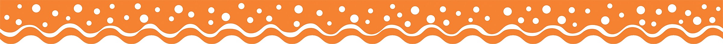 Barker Creek Double-Sided Scalloped Border, 36"' x 2.25", Happy Pool Tangerine, 13/Pack (LL993)