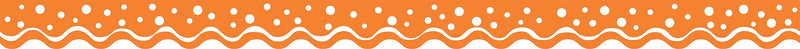 Barker Creek Double-Sided Scalloped Border, 36"' x 2.25", Happy Pool Tangerine, 13/Pack (LL993)