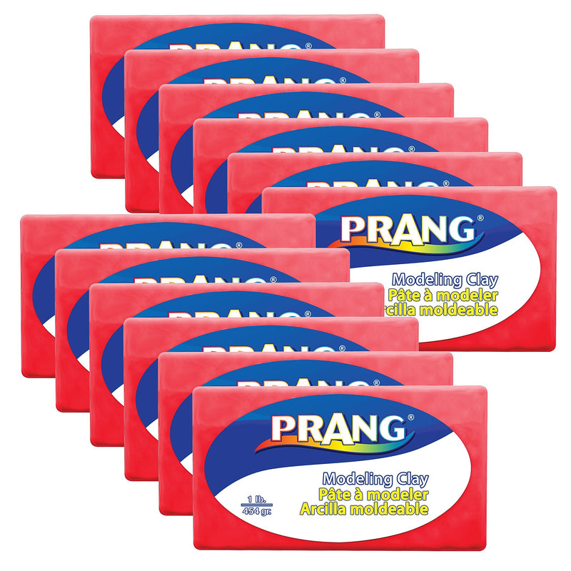 Prang Modeling Clay, Red, 12/Bundle (DIX00781-12)