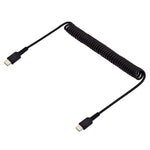 StarTech.com 3.3ft USB-C Heavy Duty Coiled Cable, Male to Male, Charge/Sync, Black (R2CCC-1M-USB-CABLE)