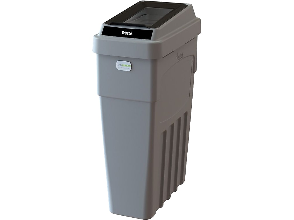CleanRiver LeanStream Trash Can, 23 Gallon, Gray (LS1-002)