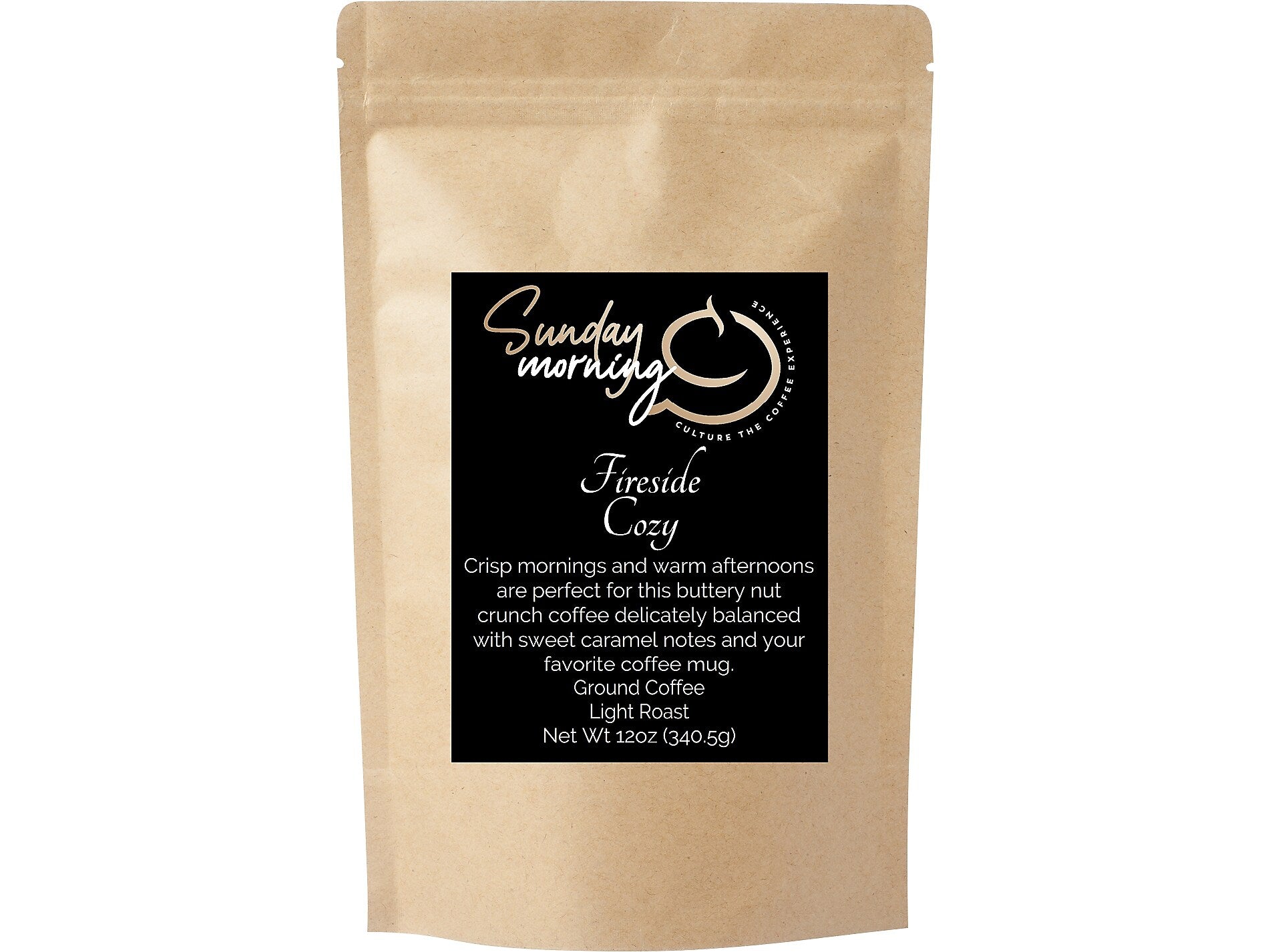 Sunday Morning Coffee Fireside Cozy Caffeinated Coffee Packet, Light Roast, 12 oz. (35-FSPC-IOEV)