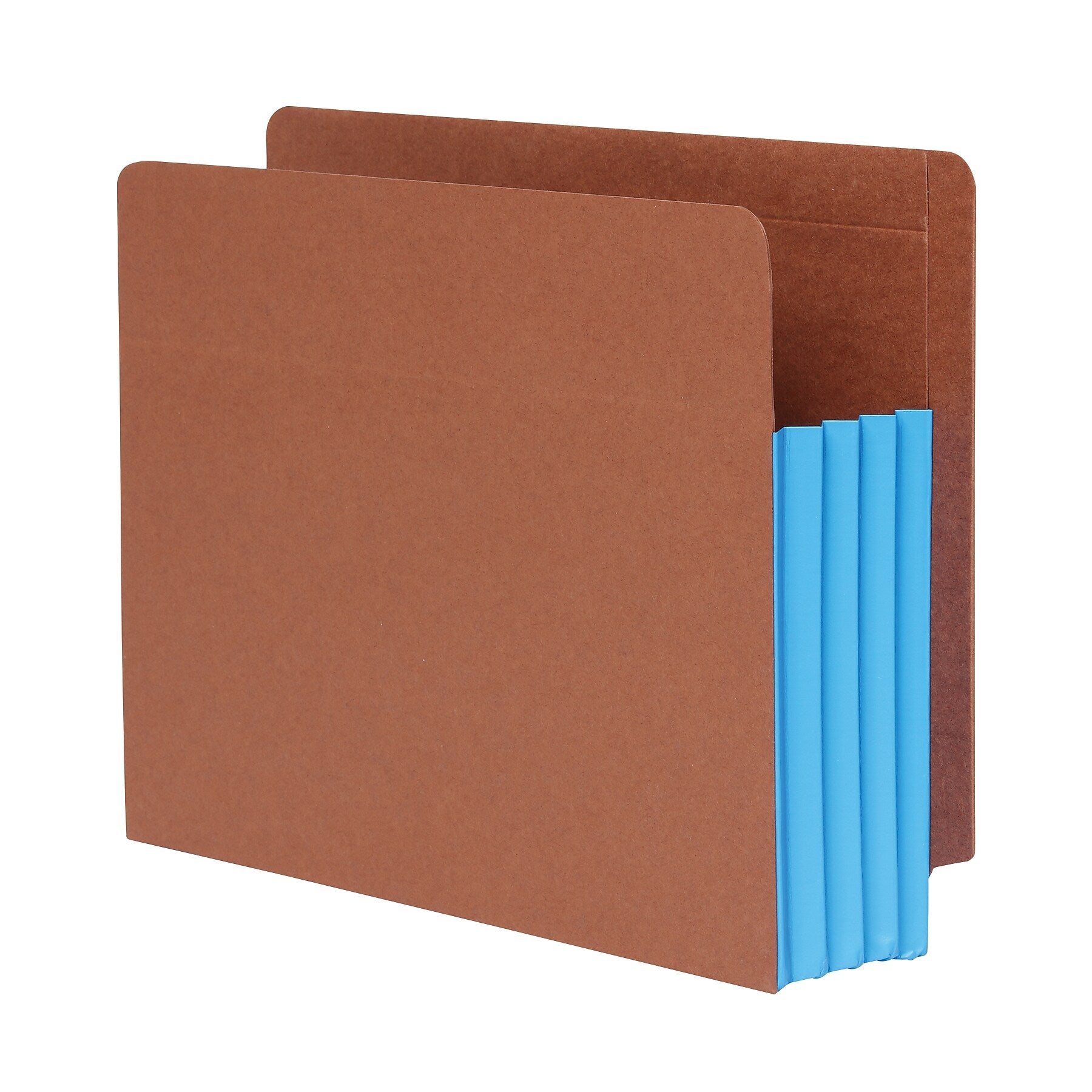 Pendaflex File Pocket, 3 1/2" Expansion, Letter Size, Brown/Blue, 10/Box (1007026)
