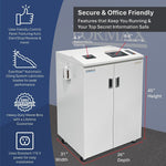 Formax 8732HS Cross-Cut Paper/Optical Media High-Security Office Shredder (FD8732HS)