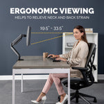 Fellowes Platinum Series Adjustable Monitor Arm, Up to 40" Monitor, Black (8043301)