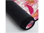 DENY Designs Pink Flowers of Peonies by Showmemars Anti-Slip Polyester Desk Pad, 15.5" x 31.5", Multicolor (84023-DSKMAT)