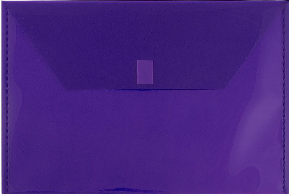 JAM Paper Premium Plastic Document File, Legal, Purple, 3/Pack (235827779X3)