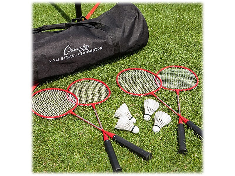 Champion Sports Deluxe Volleyball/Badminton Tournament Set, Multicolor (CG202)