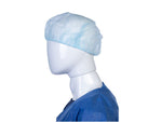 Tronex Spunbonded Bouffant Cap, One Size, Blue, 100 Caps/Box, 5 Boxes/Pack (7124B)