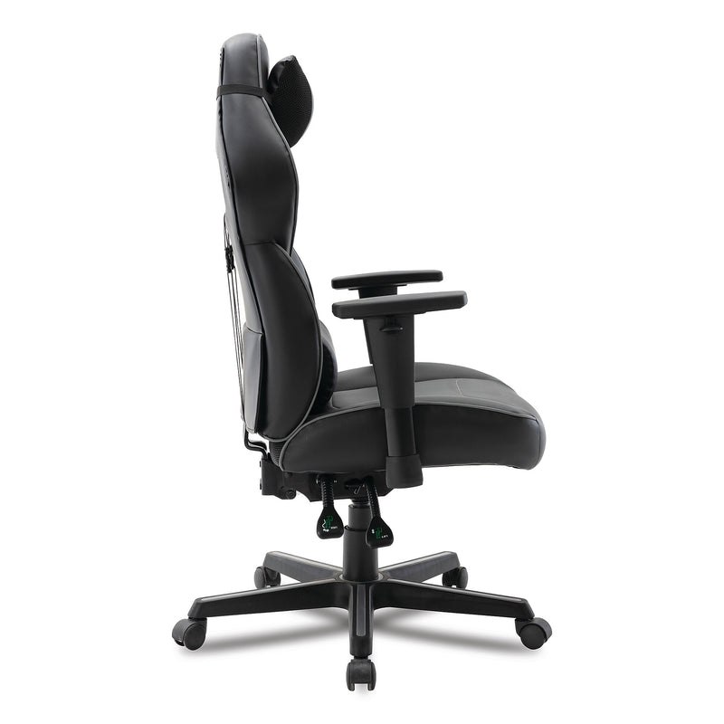 Alera PU Leather Ergonomic Racing Gaming Chair, Black/Gray (ALEGM4146)
