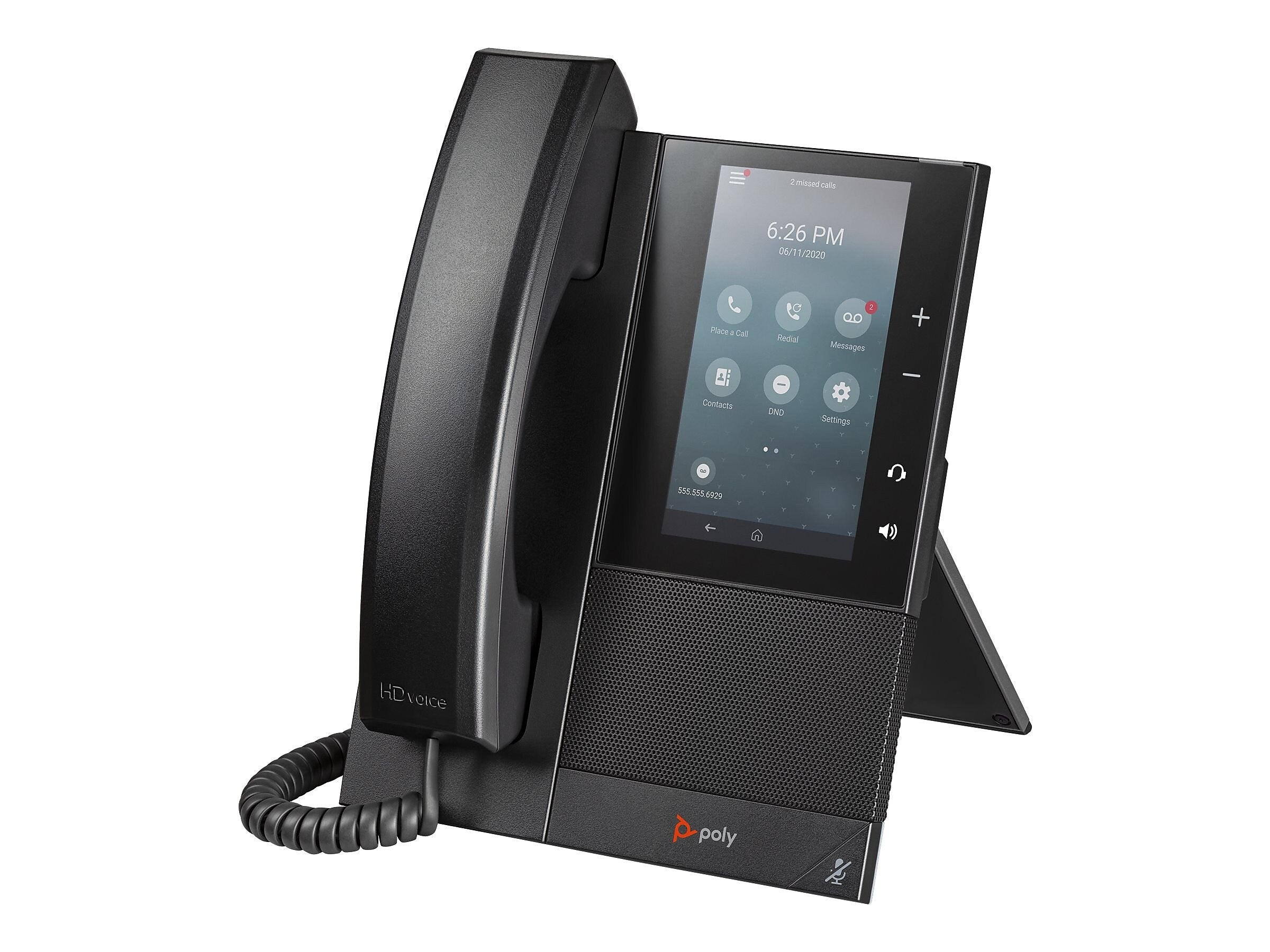 Poly CCX 505 Corded Telephone, Black (2200-49735-001)