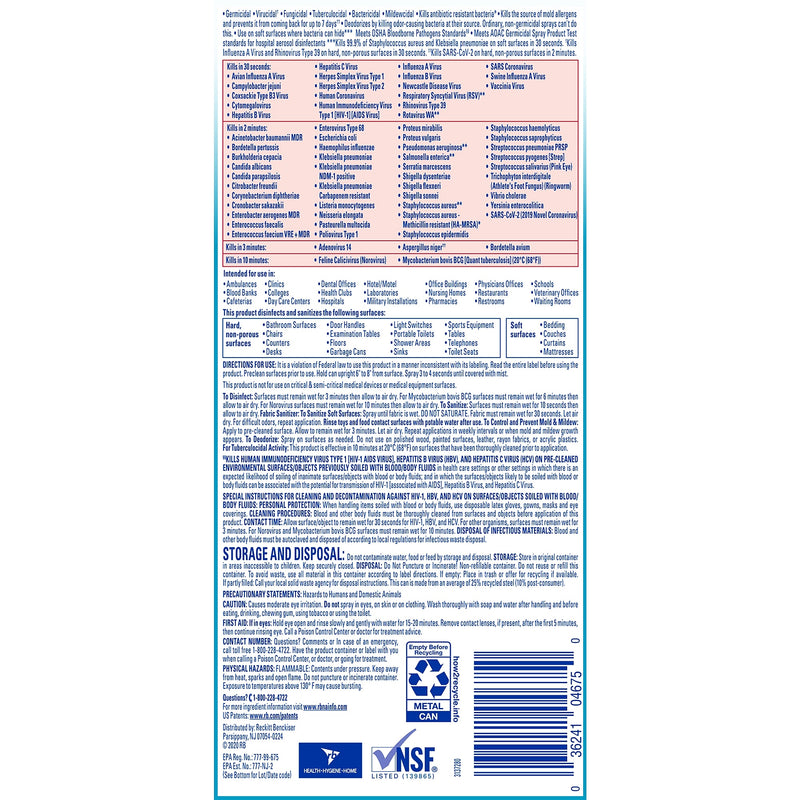Lysol Professional Disinfectant Spray, Fresh Scent, 19 Oz., 12/Carton (3624104675CT)