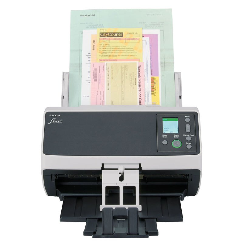 RICOH FI-8170 CG01000-303101 Document Scanner with 3 Additional Years of Advance Exchange Service, Black/White