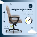 Serta Comfort Eco Ergonomic Velvet Fabric Swivel Executive Chair, Light Brown (CCHR10006C)