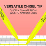 Sharpie Stick Highlighters, Chisel Tip, Yellow, Dozen (27025)
