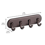 iDESIGN Wall Rack, Bronze, ABS, 4/Pack (28100M4)