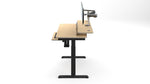 VersaDesk PowerLift Split-Level 48"W Electric Rectangular Adjustable Standing Desk, Maple/Black (PL2SD4830-BM)