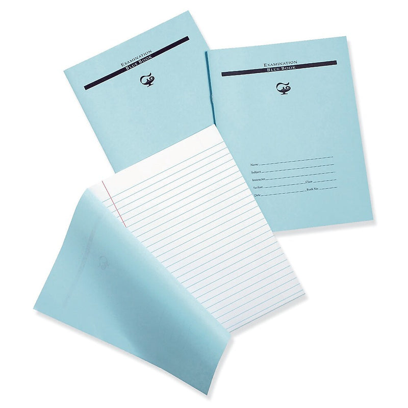 Pacon Exam Notebooks, 8.5" x 11", Wide Ruled, 16 Sheets, Blue, 50/Bundle (PACPBB8116-50)