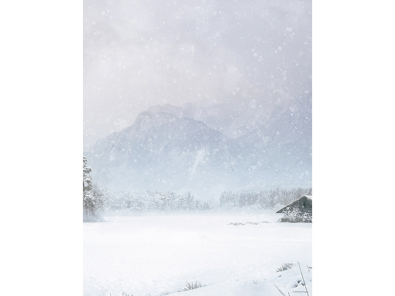 Great Papers Snowy Mountain Seasonal Letterhead, Multicolor, 50/Pack (2023050)